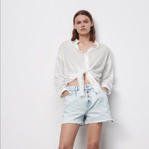 ZARA HIGH WAISTED Z195 DENIM SHORTS